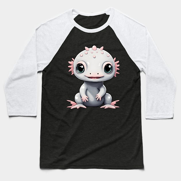 Illustration of an Axolotl amphibian Baseball T-Shirt by john247